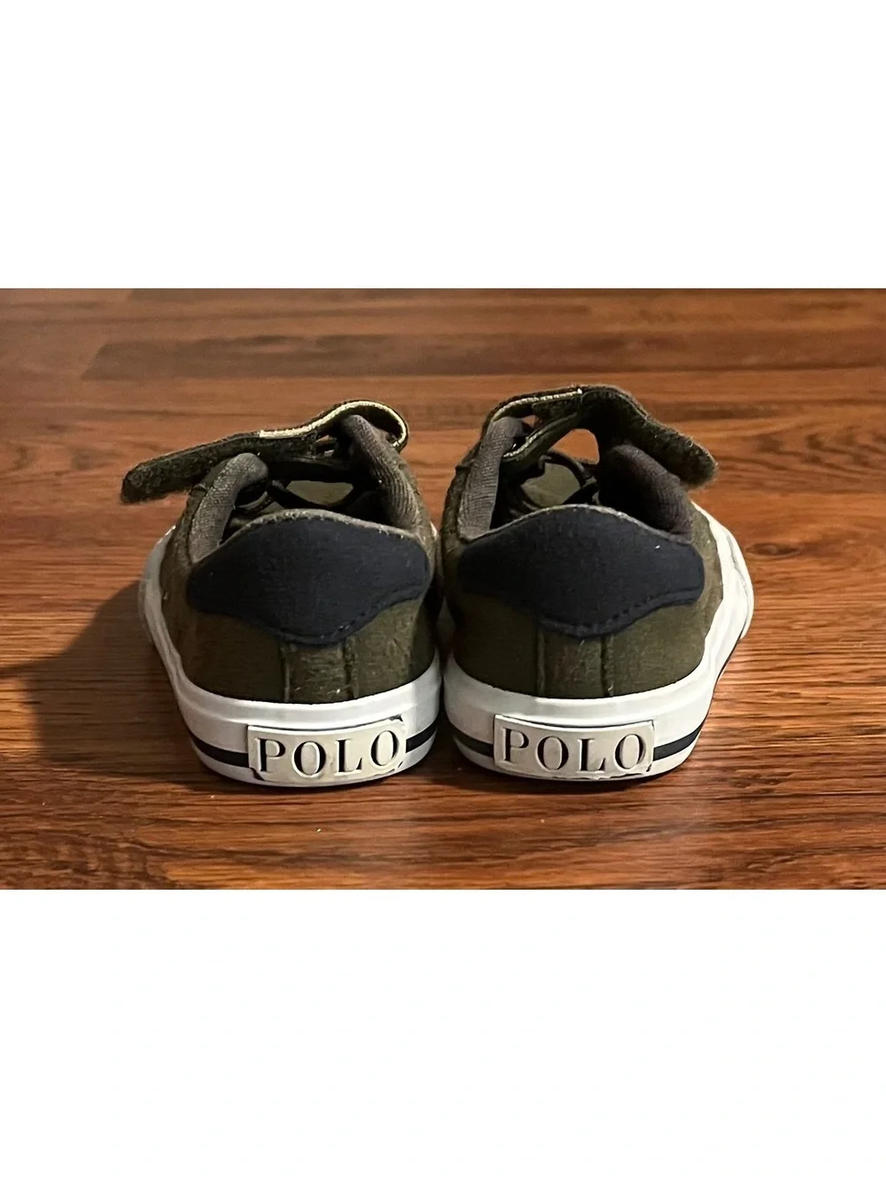 Polo Ralph Lauren Toddler Boys Olive Green Sneakers Size 5